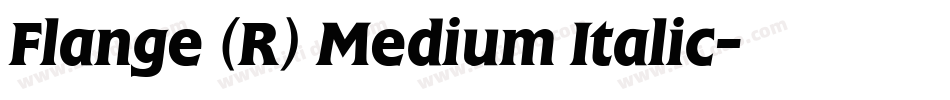 Flange (R) Medium Italic字体转换